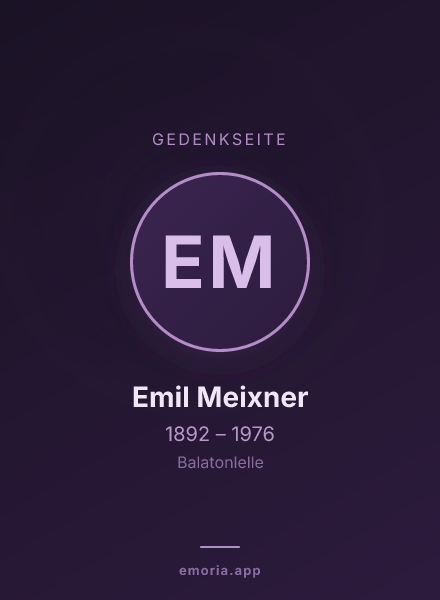 Gedenkportrait von Emil Meixner