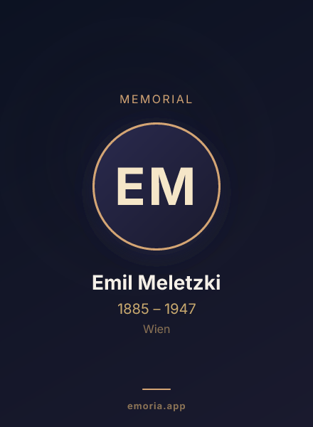 Memorial portrait of Emil Meletzki
