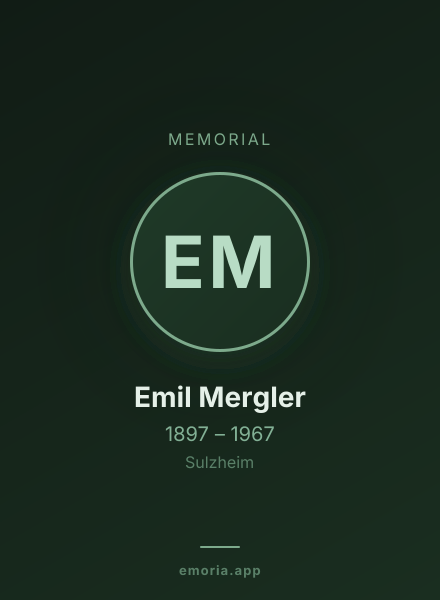 Memorial portrait of Emil Mergler