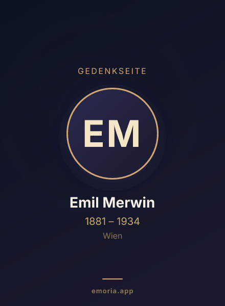 Gedenkportrait von Emil Merwin