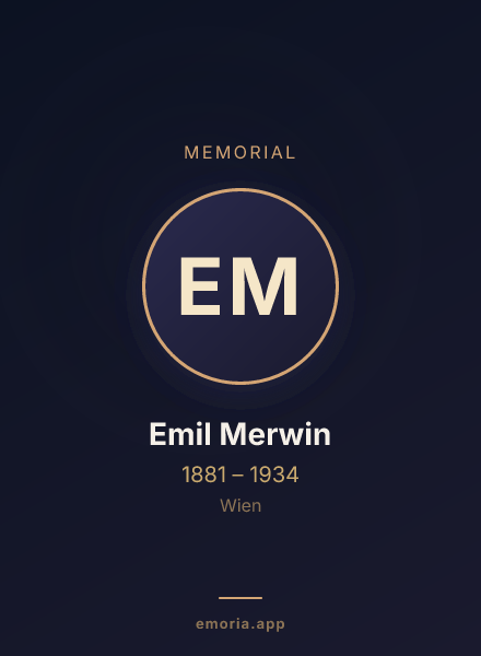 Memorial portrait of Emil Merwin