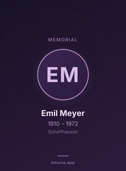 Memorial portrait of Emil Meyer