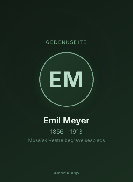 Gedenkportrait von Emil Meyer