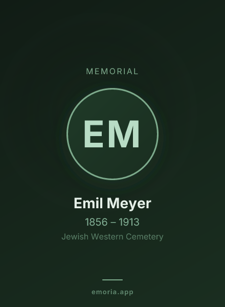 Memorial portrait of Emil Meyer