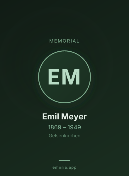 Memorial portrait of Emil Meyer