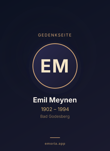 Gedenkportrait von Emil Meynen