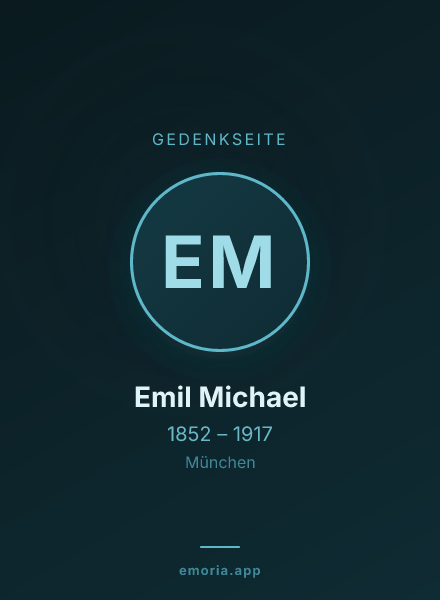 Gedenkportrait von Emil Michael