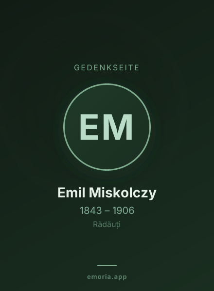 Gedenkportrait von Emil Miskolczy
