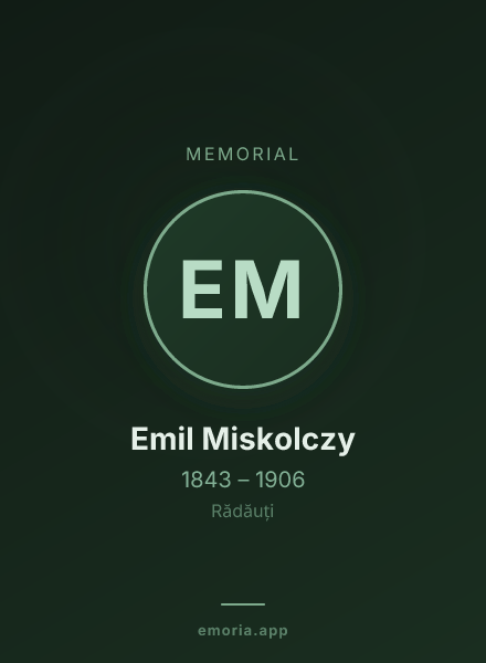Memorial portrait of Emil Miskolczy