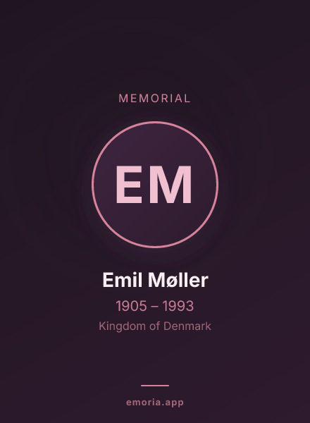 Memorial portrait of Emil Møller