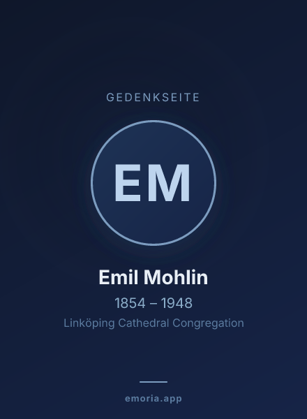Gedenkportrait von Emil Mohlin