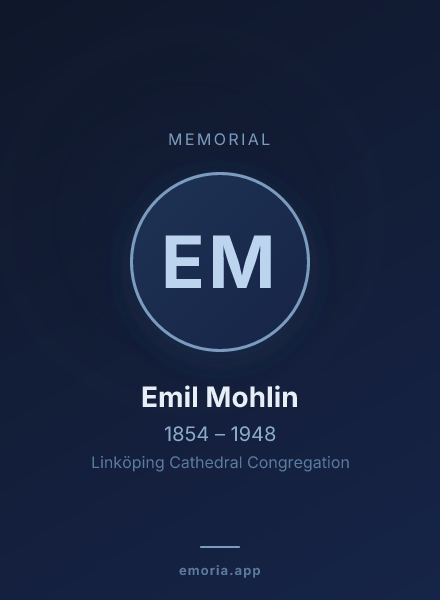 Memorial portrait of Emil Mohlin