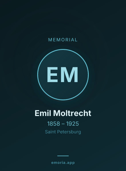 Memorial portrait of Emil Moltrecht