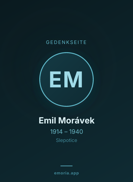 Gedenkportrait von Emil Morávek