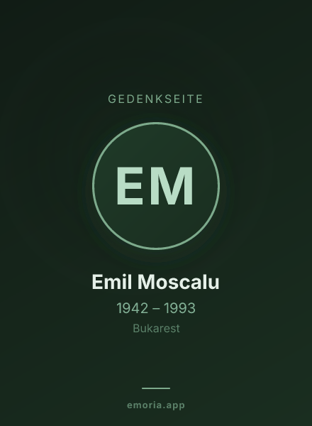 Gedenkportrait von Emil Moscalu