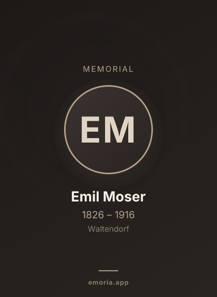 Memorial portrait of Emil Moser
