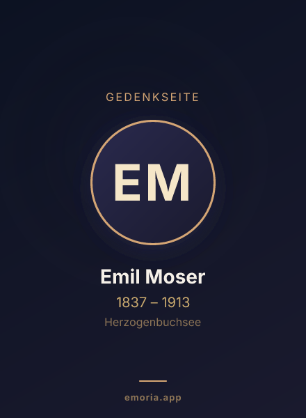 Gedenkportrait von Emil Moser
