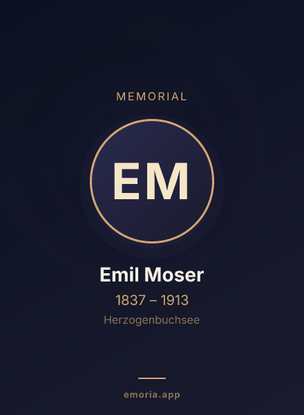 Memorial portrait of Emil Moser