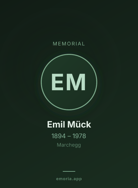 Memorial portrait of Emil Mück