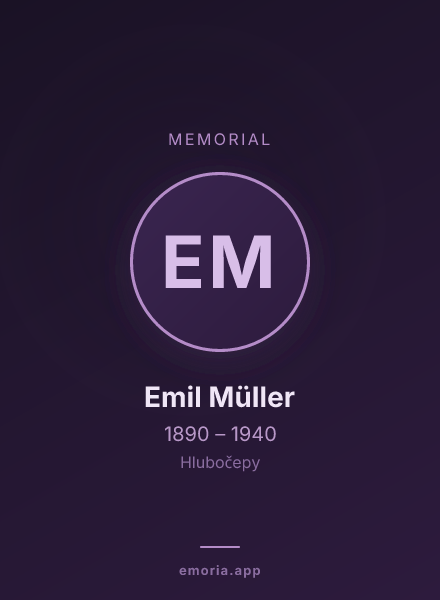 Memorial portrait of Emil Müller