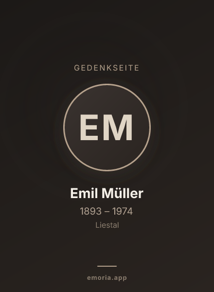 Gedenkportrait von Emil Müller