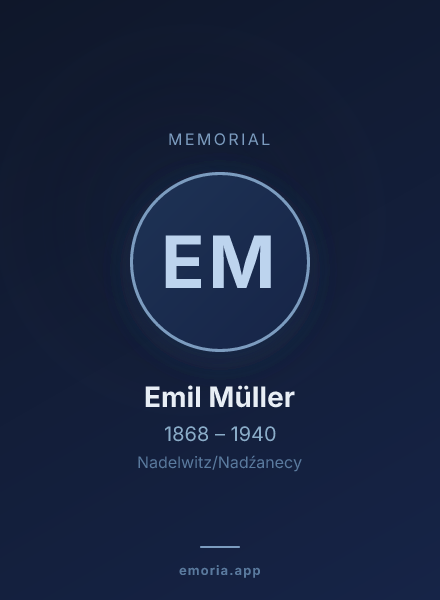 Memorial portrait of Emil Müller