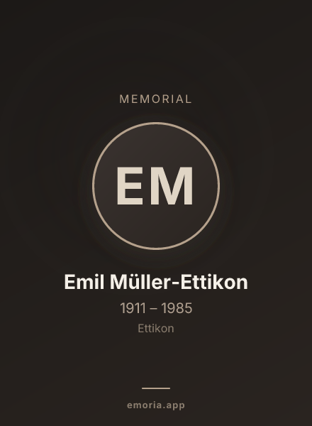 Memorial portrait of Emil Müller-Ettikon