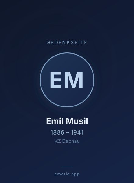 Gedenkportrait von Emil Musil