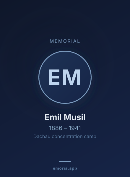 Memorial portrait of Emil Musil