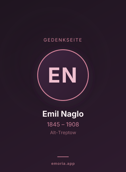Gedenkportrait von Emil Naglo