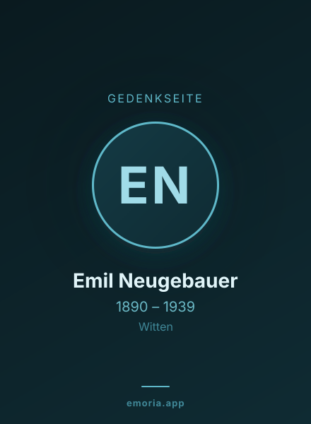 Gedenkportrait von Emil Neugebauer