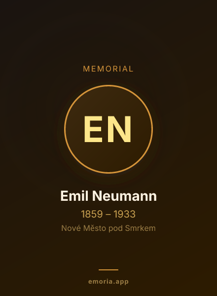 Memorial portrait of Emil Neumann
