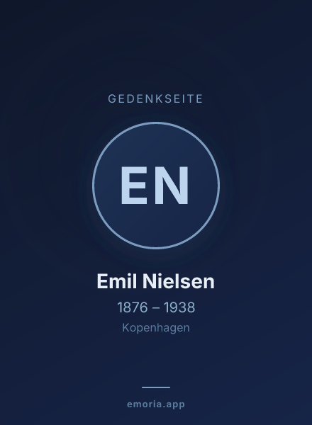 Gedenkportrait von Emil Nielsen