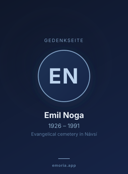 Gedenkportrait von Emil Noga