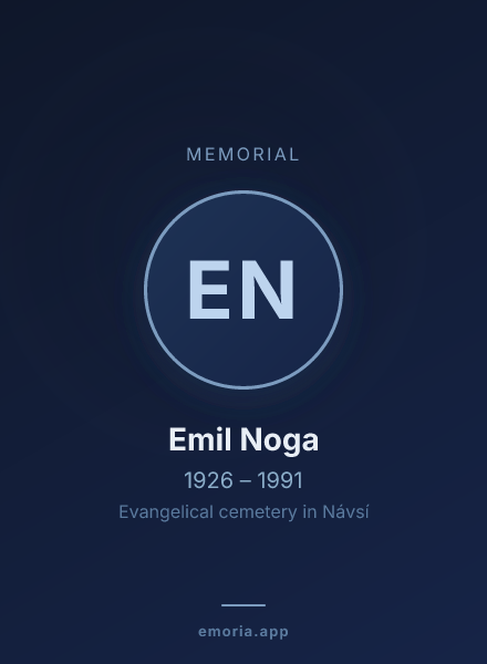 Memorial portrait of Emil Noga