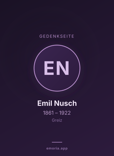 Gedenkportrait von Emil Nusch