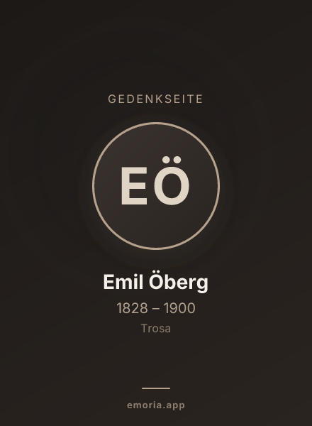 Gedenkportrait von Emil Öberg