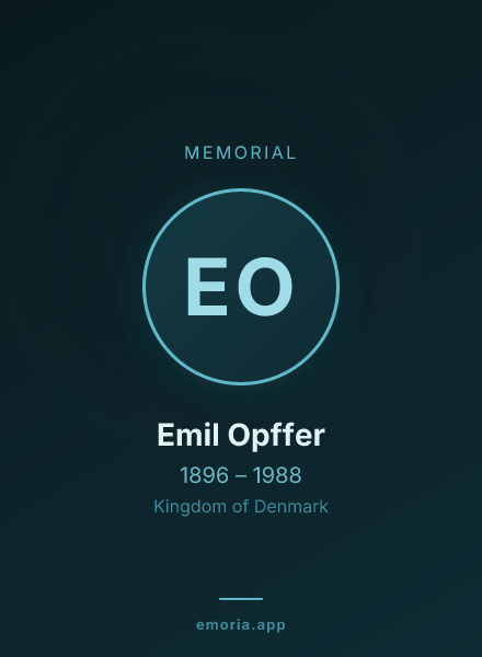Memorial portrait of Emil Opffer