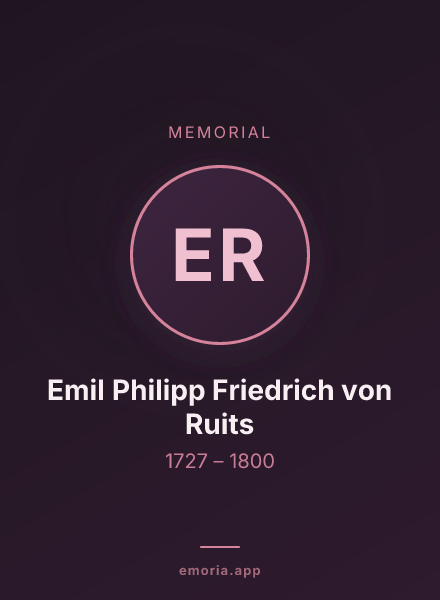 Memorial portrait of Emil Philipp Friedrich von Ruits