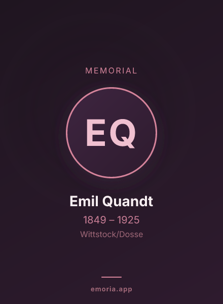 Memorial portrait of Emil Quandt