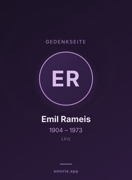 Gedenkportrait von Emil Rameis