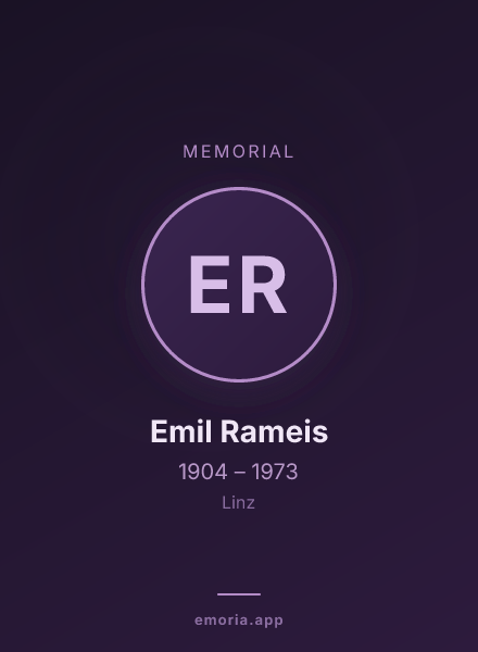 Memorial portrait of Emil Rameis