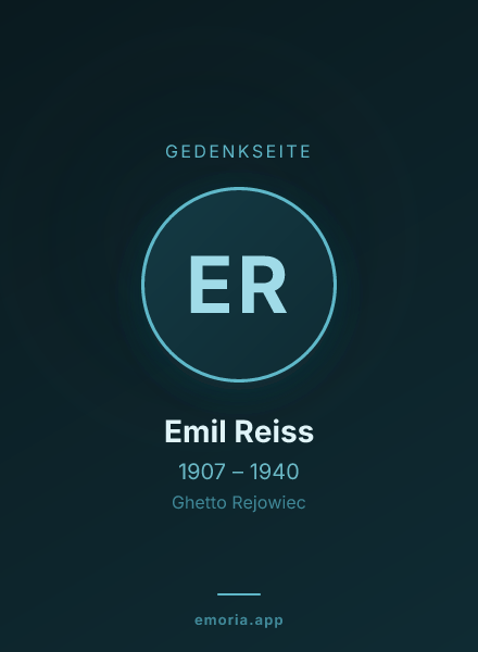 Gedenkportrait von Emil Reiss