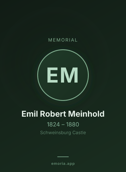 Memorial portrait of Emil Robert Meinhold