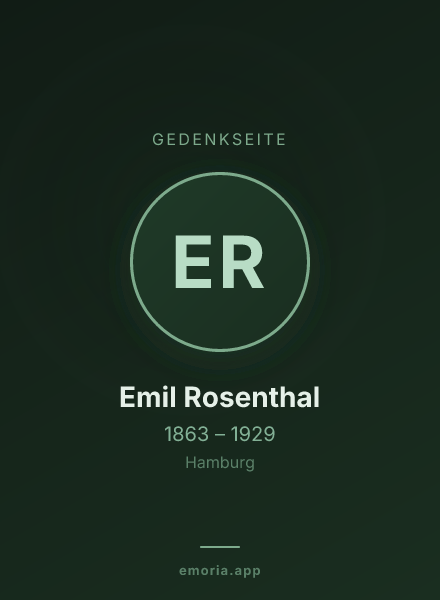 Gedenkportrait von Emil Rosenthal