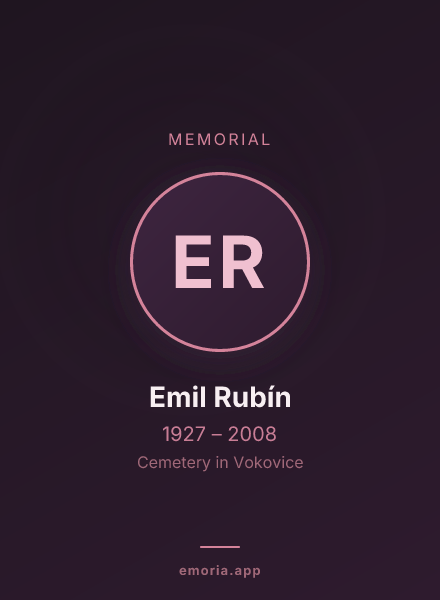 Memorial portrait of Emil Rubín