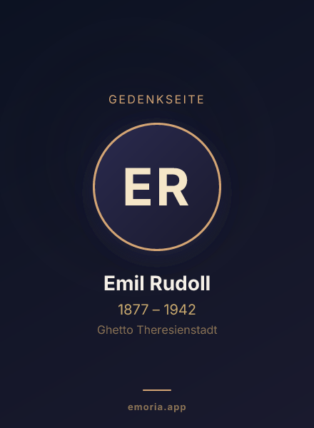 Gedenkportrait von Emil Rudoll