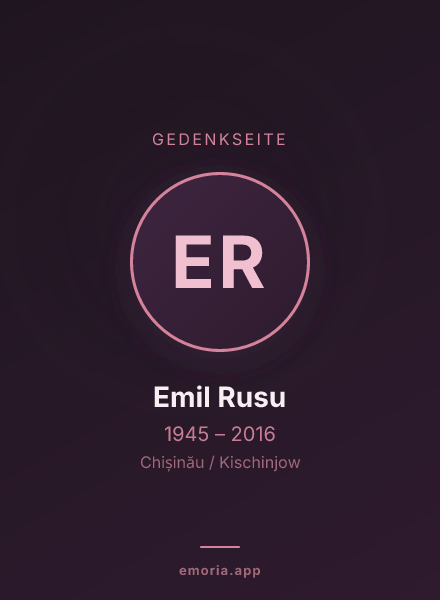 Gedenkportrait von Emil Rusu