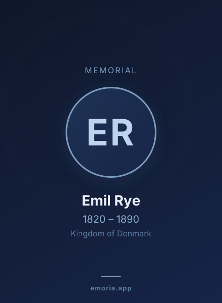 Memorial portrait of Emil Rye