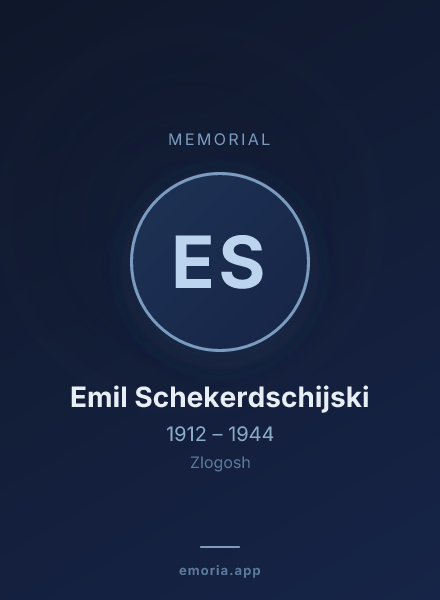 Memorial portrait of Emil Schekerdschijski